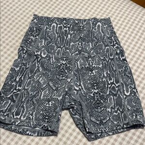 Gray Snake Print Women's Shorts